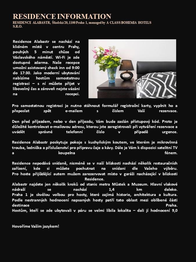 Residence Alabastr Πράγα Εξωτερικό φωτογραφία